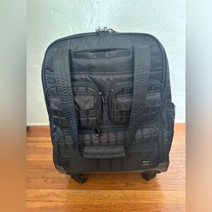 Lug Puddle Jumper Wheelie - Black Quilted Rolling Bag Suitcase